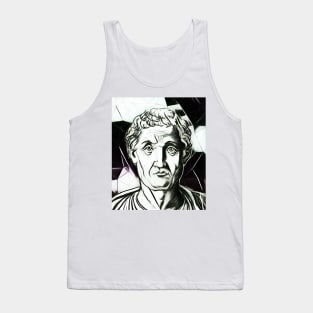 Anicius Manlius Severinus Boethius Black and White Portrait | Boethius Artwork 3 Tank Top